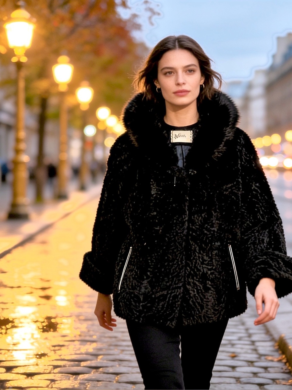 FOX Authentic with LAMB authentic FUR short 50’s short women’s coat amazing